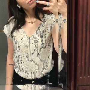 Snakeskin Print Blouse